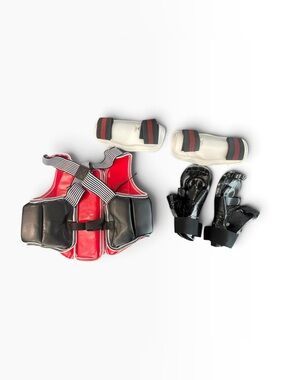 Century Martial Arts Sparring Gear Set Chest Shin Hand Guards Karate Taekwondo
